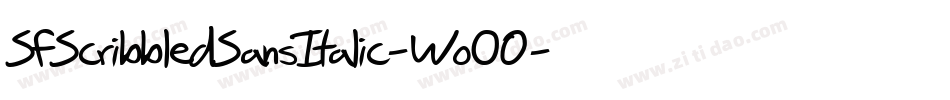 SfScribbledSansItalic-Wo0O字体转换 SfScribbledSansItalic-Wo0O字体转换