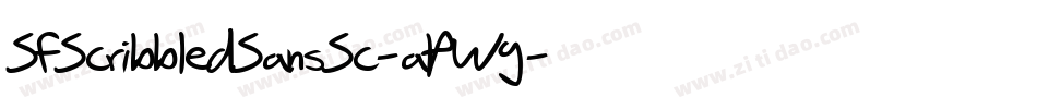 SfScribbledSansSc-aPWg字体转换 SfScribbledSansSc-aPWg字体转换