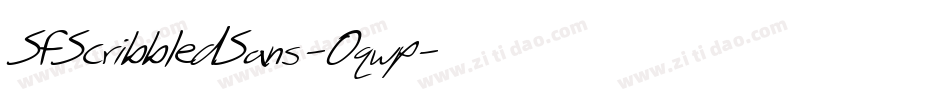 SfScribbledSans-Oqwp字体转换 SfScribbledSans-Oqwp字体转换