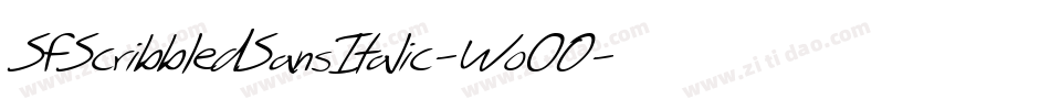 SfScribbledSansItalic-Wo0O字体转换 SfScribbledSansItalic-Wo0O字体转换