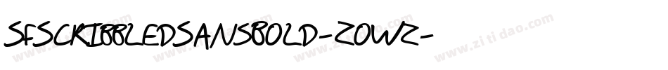 SfScribbledSansBold-ZoWz字体转换 SfScribbledSansBold-ZoWz字体转换