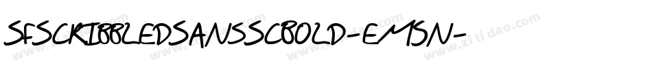 SfScribbledSansScBold-eM5n字体转换 SfScribbledSansScBold-eM5n字体转换