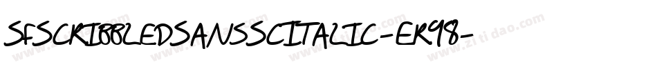 SfScribbledSansScItalic-Er98字体转换 SfScribbledSansScItalic-Er98字体转换