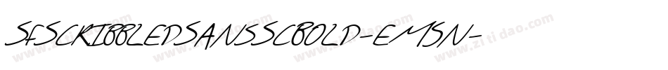 SfScribbledSansScBold-eM5n字体转换 SfScribbledSansScBold-eM5n字体转换