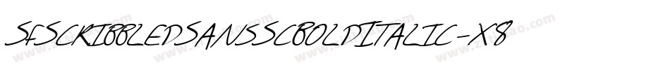 SfScribbledSansScBoldItalic-x8jq字体转换 SfScribbledSansScBoldItalic-x8jq字体转换