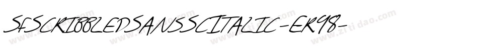 SfScribbledSansScItalic-Er98字体转换 SfScribbledSansScItalic-Er98字体转换