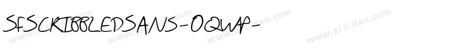 SfScribbledSans-Oqwp字体转换 SfScribbledSans-Oqwp字体转换