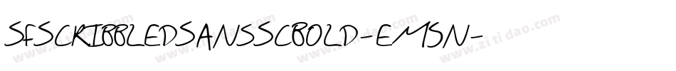 SfScribbledSansScBold-eM5n字体转换 SfScribbledSansScBold-eM5n字体转换