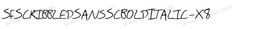 SfScribbledSansScBoldItalic-x8jq字体转换 SfScribbledSansScBoldItalic-x8jq字体转换