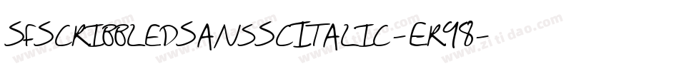 SfScribbledSansScItalic-Er98字体转换 SfScribbledSansScItalic-Er98字体转换