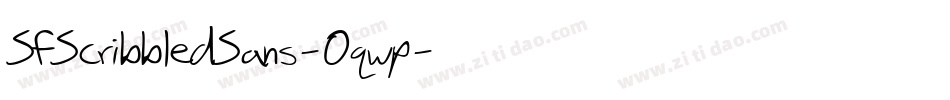 SfScribbledSans-Oqwp字体转换 SfScribbledSans-Oqwp字体转换