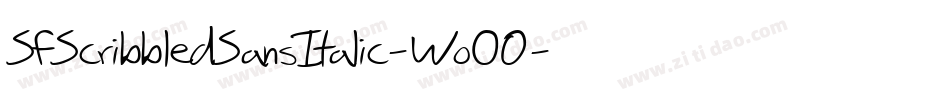SfScribbledSansItalic-Wo0O字体转换 SfScribbledSansItalic-Wo0O字体转换
