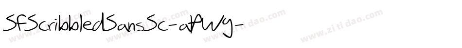 SfScribbledSansSc-aPWg字体转换 SfScribbledSansSc-aPWg字体转换