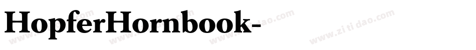 HopferHornbook字体转换
