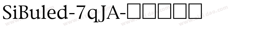 SiBuled-7qJA字体转换