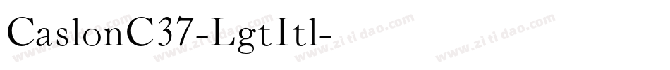 CaslonC37-LgtItl字体转换