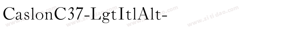 CaslonC37-LgtItlAlt字体转换