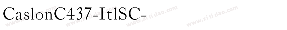 CaslonC437-ItlSC字体转换