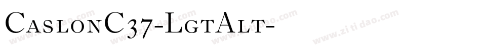 CaslonC37-LgtAlt字体转换