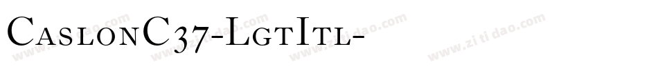 CaslonC37-LgtItl字体转换