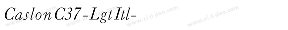 CaslonC37-LgtItl字体转换