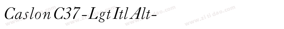 CaslonC37-LgtItlAlt字体转换