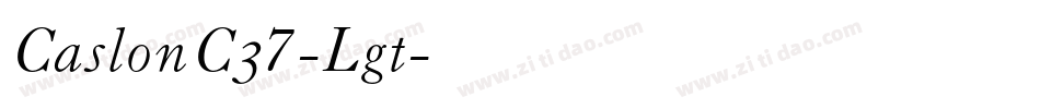 CaslonC37-Lgt字体转换