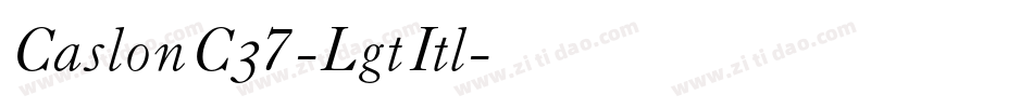 CaslonC37-LgtItl字体转换