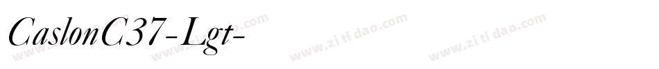 CaslonC37-Lgt字体转换