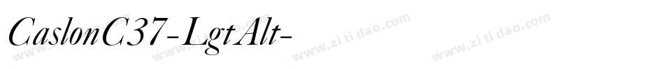CaslonC37-LgtAlt字体转换
