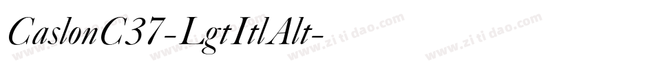 CaslonC37-LgtItlAlt字体转换