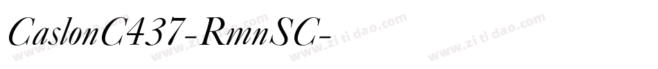 CaslonC437-RmnSC字体转换