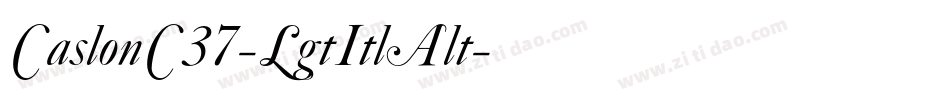 CaslonC37-LgtItlAlt字体转换