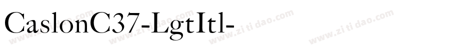CaslonC37-LgtItl字体转换