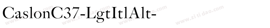 CaslonC37-LgtItlAlt字体转换