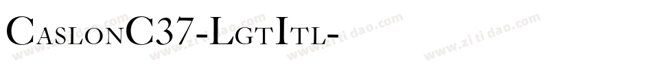 CaslonC37-LgtItl字体转换