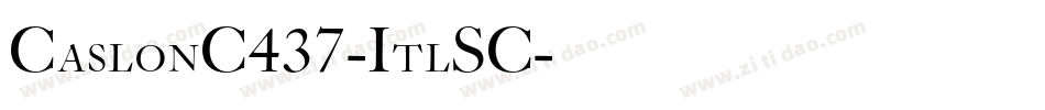 CaslonC437-ItlSC字体转换