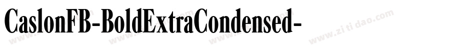 CaslonFB-BoldExtraCondensed字体转换