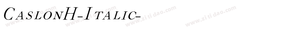 CaslonH-Italic字体转换