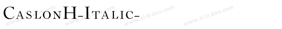 CaslonH-Italic字体转换