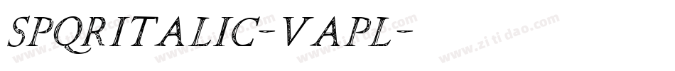 SpqrItalic-VaPl字体转换