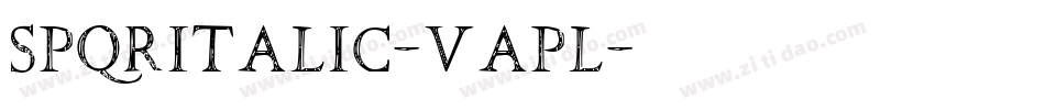 SpqrItalic-VaPl字体转换