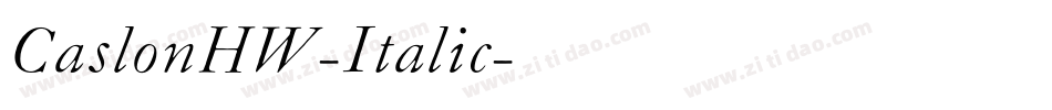 CaslonHW-Italic字体转换