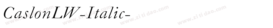 CaslonLW-Italic字体转换