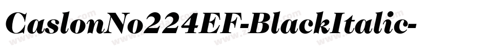 CaslonNo224EF-BlackItalic字体转换