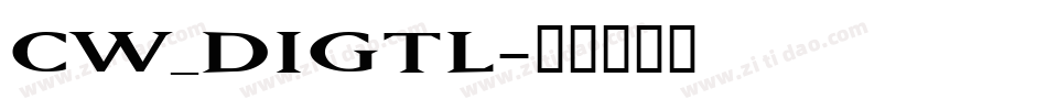 CW_DIGTL字体转换
