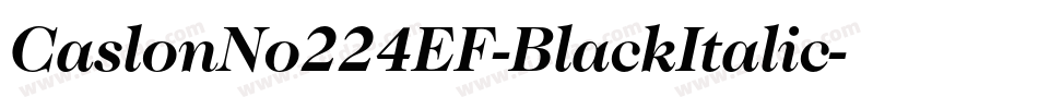 CaslonNo224EF-BlackItalic字体转换 CaslonNo224EF-BlackItalic字体转换