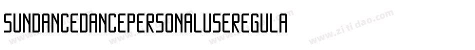 SundanceDancePersonalUseRegular-9YoZ5字体转换