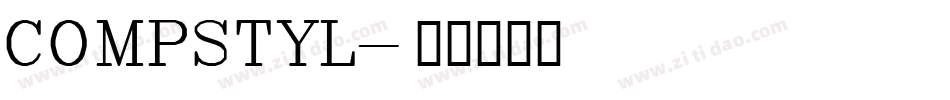 COMPSTYL字体转换