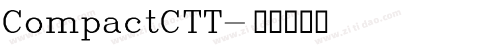 CompactCTT字体转换